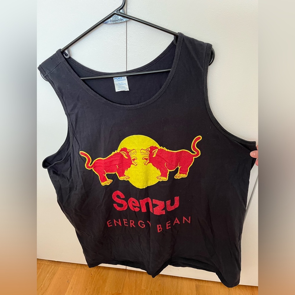 Men’s Senzu Energy Bean Black Tank Top